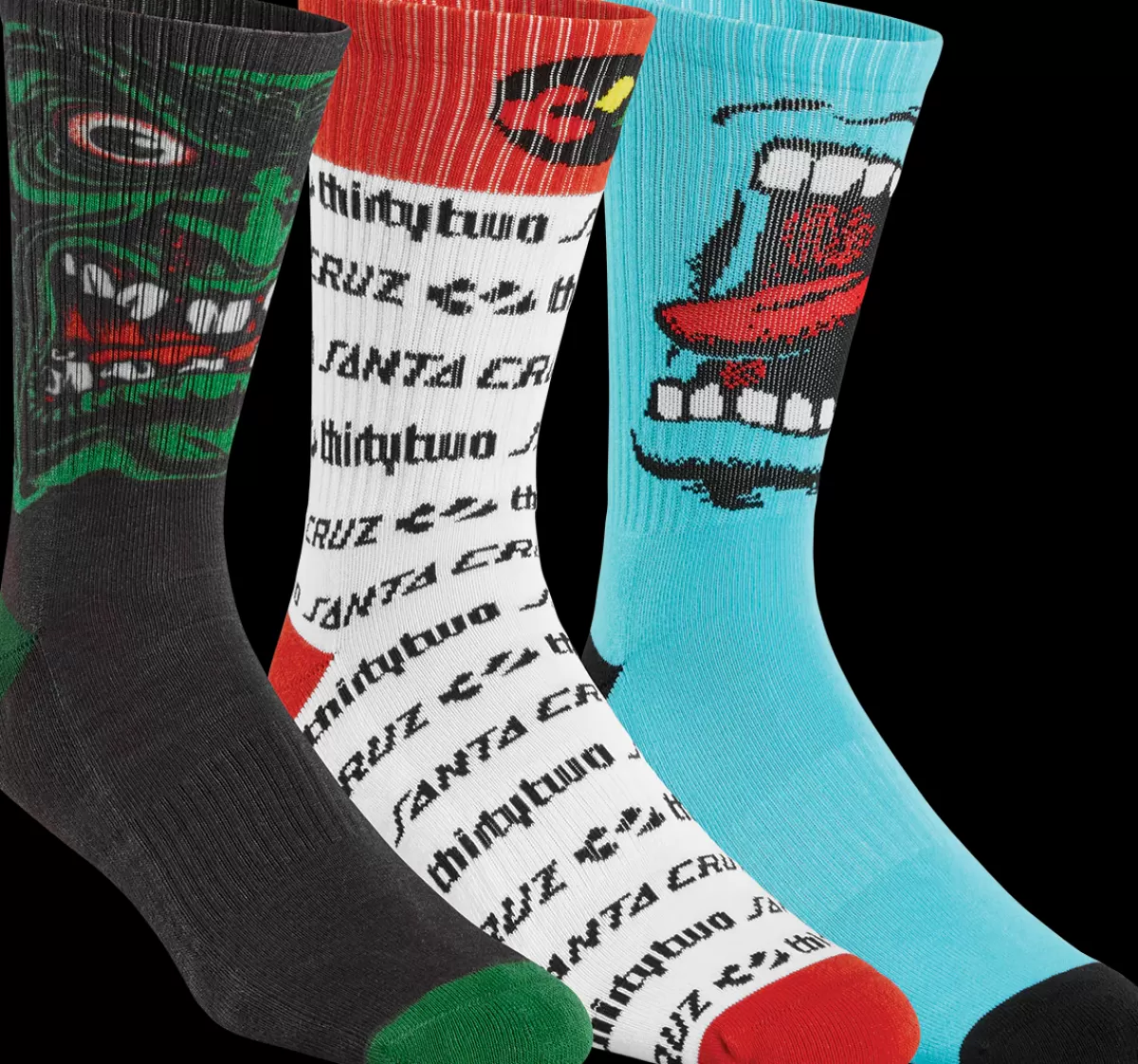 Men'S Santa Cruz Crew Sock 3-Pack*Thirtytwo Cheap